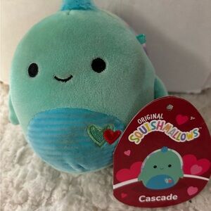 Squishmallow Cascade the Turtle with Hearts Valentines 2024 4.5 inch